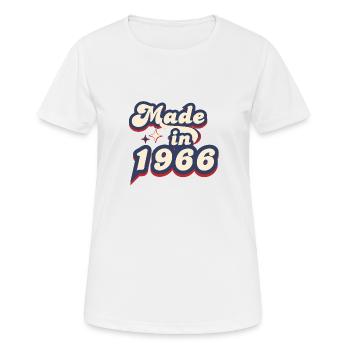Hergestellt im Jahr 1966 Retro - Frauen T-Shirt atmungsaktiv - Weiß - Vorne - AI Model Female 172 dark (172cm)
