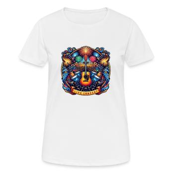 Logo du concert en direct - T-shirt respirant Femme - blanc - Devant - AI Model Female 172 dark (172cm)