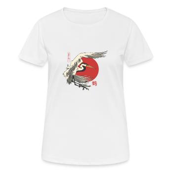 Grue Grue Japon Asie - T-shirt respirant Femme - blanc - Devant - AI Model Female 172 dark (172cm)