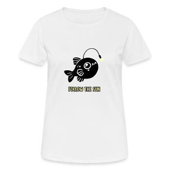 Les poissons-grenouilles suivent le soleil - T-shirt respirant Femme - blanc - Devant - AI Model Female 172 dark (172cm)