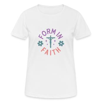 Form In Faith - Women's Breathable T-Shirt - white - Front - AI Model Female 172 dark (172cm)