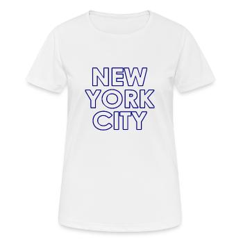 New York City - NYC - NY - Manhattan - Brooklyn - T-shirt respirant Femme - blanc - Devant - AI Model Female 172 dark (172cm)