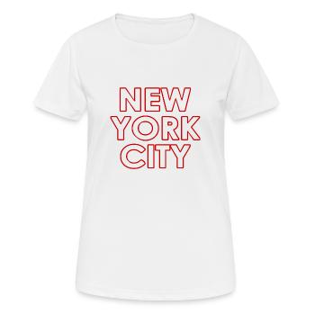 New York City - NYC - NY - Manhattan - Brooklyn - T-shirt respirant Femme - blanc - Devant - AI Model Female 172 dark (172cm)