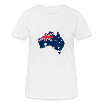 Australie - T-shirt respirant Femme - blanc - Devant - AI Model Female 172 dark (172cm)