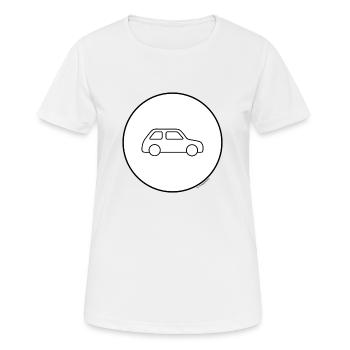 einfach ein Auto - Frauen T-Shirt atmungsaktiv - Weiß - Vorne - AI Model Female 172 dark (172cm)