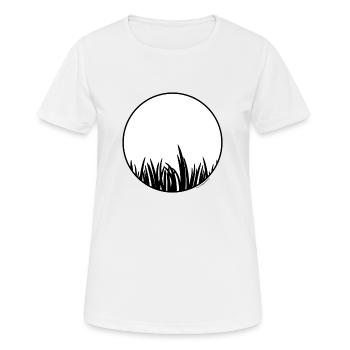 Gras - Frauen T-Shirt atmungsaktiv - Weiß - Vorne - AI Model Female 172 dark (172cm)