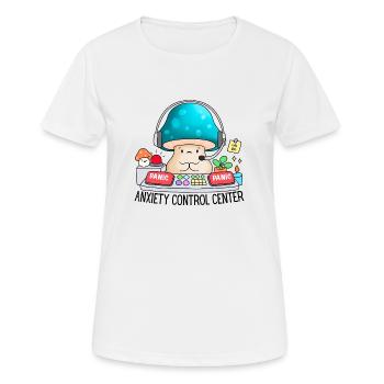 anxiety control center funny anxiety awereness - Women's Breathable T-Shirt - white - Front - AI Model Female 172 dark (172cm)