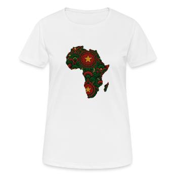 Africa - Women's Breathable T-Shirt - white - Front - AI Model Female 172 dark (172cm)
