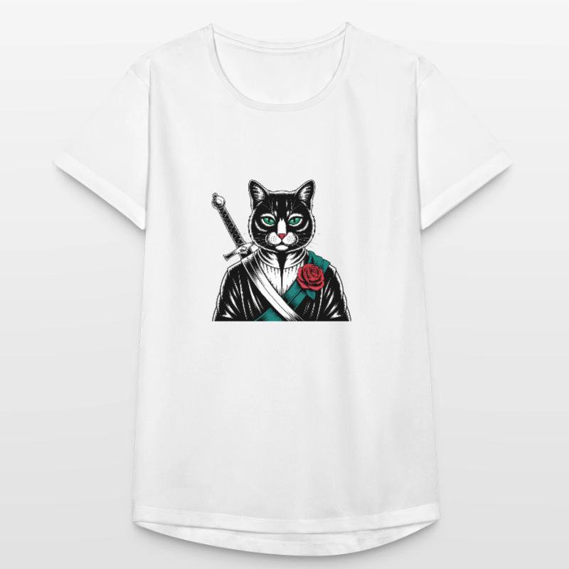 Le chat samourai, le chat Bushido T-shirt respirant Femme