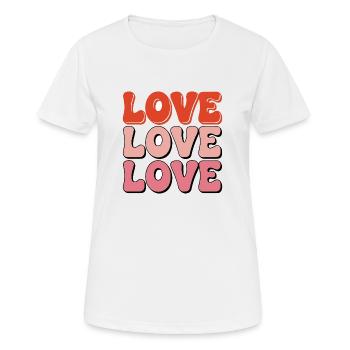 Liebe Liebe Liebe Liebe - Frauen T-Shirt atmungsaktiv - Weiß - Vorne - AI Model Female 172 dark (172cm)