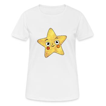 Étoile cosmique - T-shirt respirant Femme - blanc - Devant - AI Model Female 172 dark (172cm)