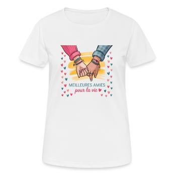 Beste Freunde fürs Leben - Frauen T-Shirt atmungsaktiv - Weiß - Vorne - AI Model Female 172 dark (172cm)