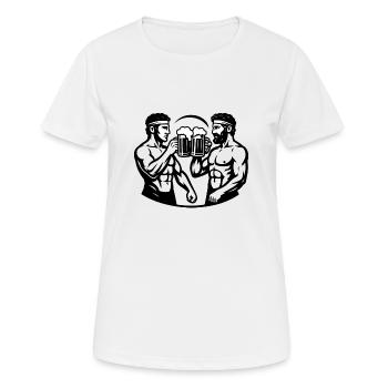 Bier war schon immer körperformend für Männer - Frauen T-Shirt atmungsaktiv - Weiß - Vorne - AI Model Female 172 dark (172cm)