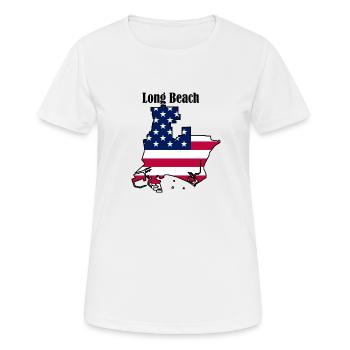 Longue plage - T-shirt respirant Femme - blanc - Devant - AI Model Female 172 dark (172cm)