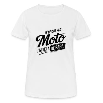 I don't scream I imitate daddy's motorcycle bodysuit baby - Women's Breathable T-Shirt - white - Front - AI Model Female 172 dark (172cm)