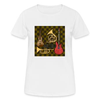 Musikinstrumente - Frauen T-Shirt atmungsaktiv - Weiß - Vorne - AI Model Female 172 dark (172cm)