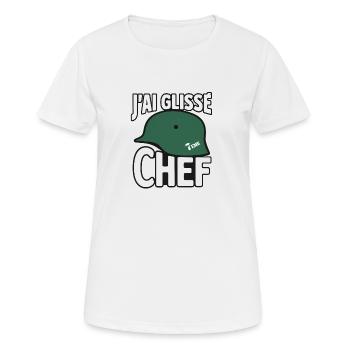 I Slipped Chef - Women's Breathable T-Shirt - white - Front - AI Model Female 172 dark (172cm)