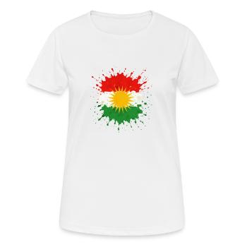Blobs du Kurdistan - T-shirt respirant Femme - blanc - Devant - AI Model Female 172 dark (172cm)