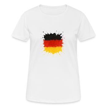 Drapeau de l’Allemagne - T-shirt respirant Femme - blanc - Devant - AI Model Female 172 dark (172cm)