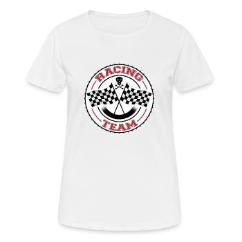 racing team - T-shirt respirant Femme - blanc - Devant - AI Model Female 172 dark (172cm)