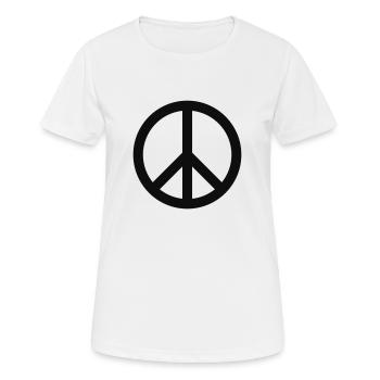 Friedenszeichen - Frauen T-Shirt atmungsaktiv - Weiß - Vorne - AI Model Female 172 dark (172cm)