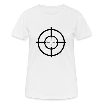 Fadenkreuz - Frauen T-Shirt atmungsaktiv - Weiß - Vorne - AI Model Female 172 dark (172cm)