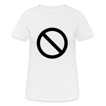 VERBOTEN!!!! - Frauen T-Shirt atmungsaktiv - Weiß - Vorne - AI Model Female 172 dark (172cm)