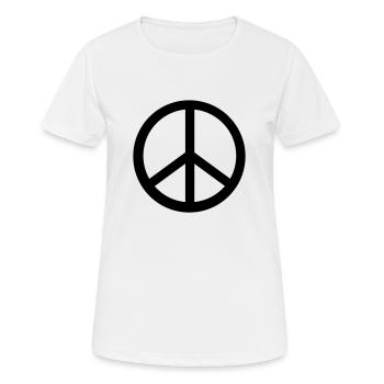 Peace - T-shirt respirant Femme - blanc - Devant - AI Model Female 172 dark (172cm)