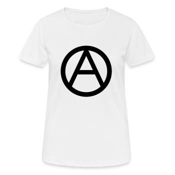 Anarchie Symbol - Frauen T-Shirt atmungsaktiv - Weiß - Vorne - AI Model Female 172 dark (172cm)