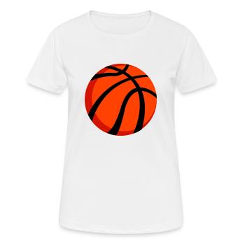 B-Ball - Frauen T-Shirt atmungsaktiv - Weiß - Vorne - AI Model Female 172 dark (172cm)