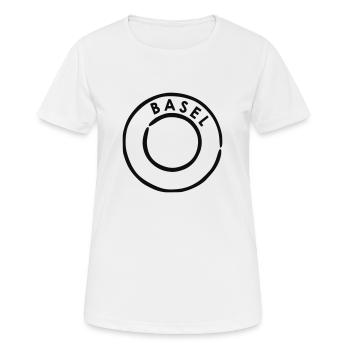 Basel Poststempel - Frauen T-Shirt atmungsaktiv - Weiß - Vorne - AI Model Female 172 dark (172cm)