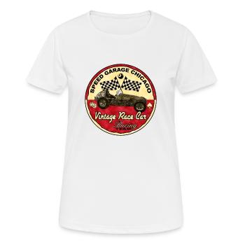 vintage racing - T-shirt respirant Femme - blanc - Devant - AI Model Female 172 dark (172cm)
