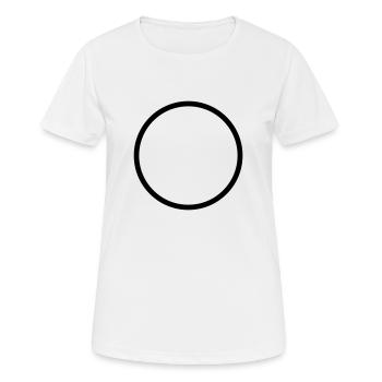 circle outline - Women's Breathable T-Shirt - white - Front - AI Model Female 172 dark (172cm)