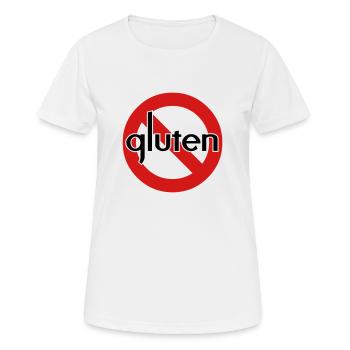 Sans Gluten - T-shirt respirant Femme - blanc - Devant - AI Model Female 172 dark (172cm)