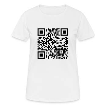 barcode3d - Frauen T-Shirt atmungsaktiv - Weiß - Vorne - AI Model Female 172 dark (172cm)