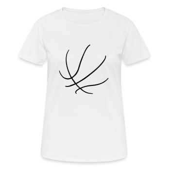 Basketball, dunking - Women's Breathable T-Shirt - white - Front - AI Model Female 172 dark (172cm)