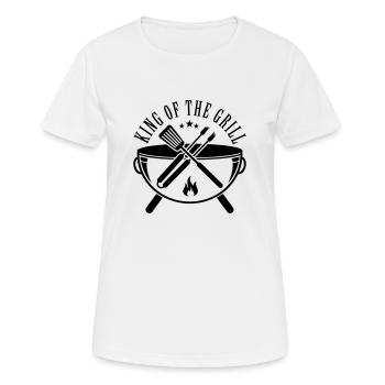 King of the Grill - Frauen T-Shirt atmungsaktiv - Weiß - Vorne - AI Model Female 172 dark (172cm)