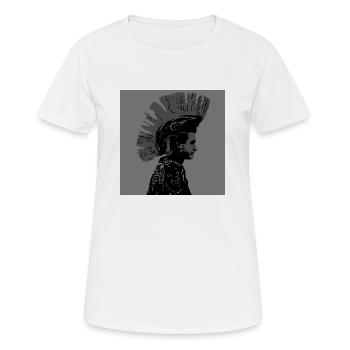 punker - Frauen T-Shirt atmungsaktiv - Weiß - Vorne - AI Model Female 172 dark (172cm)
