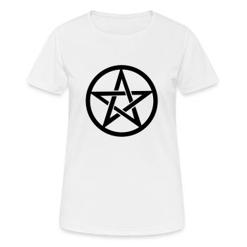 pentagram - Frauen T-Shirt atmungsaktiv - Weiß - Vorne - AI Model Female 172 dark (172cm)
