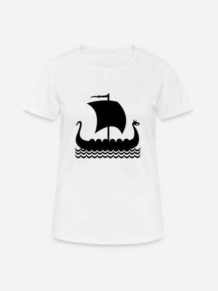 Drachenboot - Frauen T-Shirt atmungsaktiv - Weiß