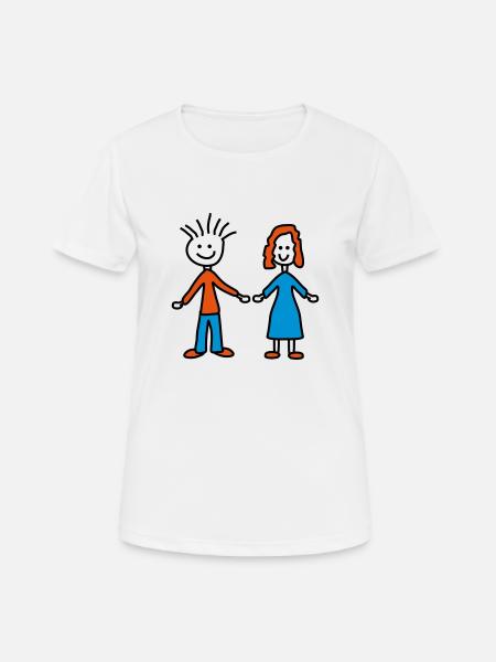 couple - Women's Breathable T-Shirt - white