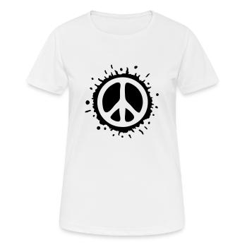 Peace (Splash) - Frauen T-Shirt atmungsaktiv - Weiß - Vorne - AI Model Female 172 dark (172cm)