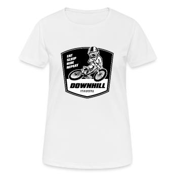 downhill freeride - Women's Breathable T-Shirt - white - Front - AI Model Female 172 dark (172cm)
