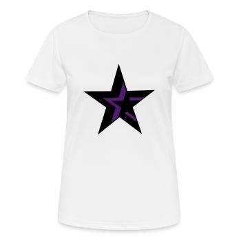 Étoile noire-violet feminisme - T-shirt respirant Femme - blanc - Devant - AI Model Female 172 dark (172cm)