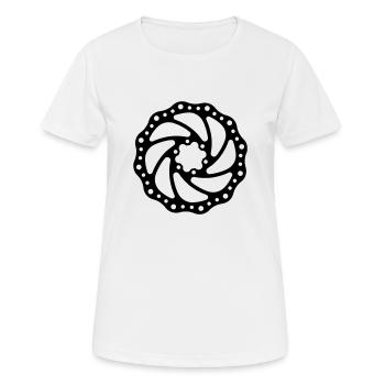 Disque de frein - T-shirt respirant Femme - blanc - Devant - AI Model Female 172 dark (172cm)