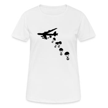 Peace B-52 bomber - Women's Breathable T-Shirt - white - Front - AI Model Female 172 dark (172cm)