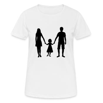 kleine familie mutter mama mom muttertag vater pap - Frauen T-Shirt atmungsaktiv - Weiß - Vorne - AI Model Female 172 dark (172cm)