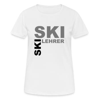 Skilehrer - V2 - Frauen T-Shirt atmungsaktiv - Weiß - Vorne - AI Model Female 172 dark (172cm)