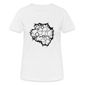 mikrochip leitung kabel computer verschaltung aufg - Frauen T-Shirt atmungsaktiv - Weiß - Vorne - AI Model Female 172 dark (172cm)