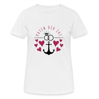 hafen der ehe herzen - Frauen T-Shirt atmungsaktiv - Weiß - Vorne - AI Model Female 172 dark (172cm)